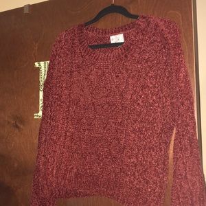 burgundy sweater